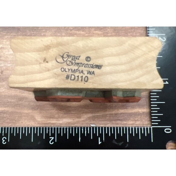 1986 Three-In-One Snowflake W.M. Rubber Stamp By Great Impressions D110 - Picture 3 of 3